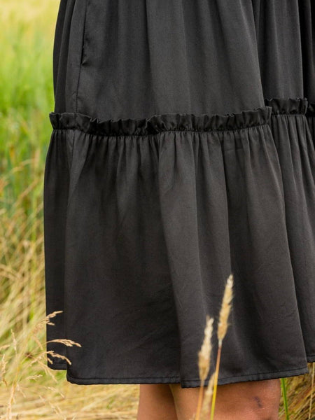 CORNELIA SHORT  DRESS , BLACK