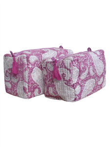 SMALL QUILTED COSMETIC BAG, Ambi Pink Gud