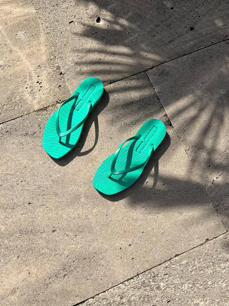 SLEEPERS TAPERED  FLIP FLOP i EMERALD GREEN