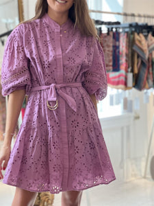 CARLOTA DRESS, MAUVE
