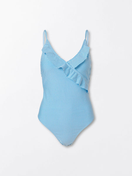 Striba Bly Frill Swimsuit I Azure Blue
