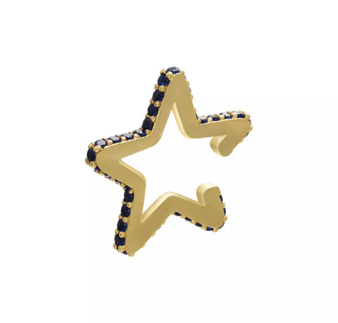 SLINKY STAR i gull og navy krystaller
