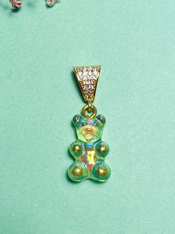 YUMMY BEAR CRYSTAL TRIANGEL gold / RAINBOW LIME